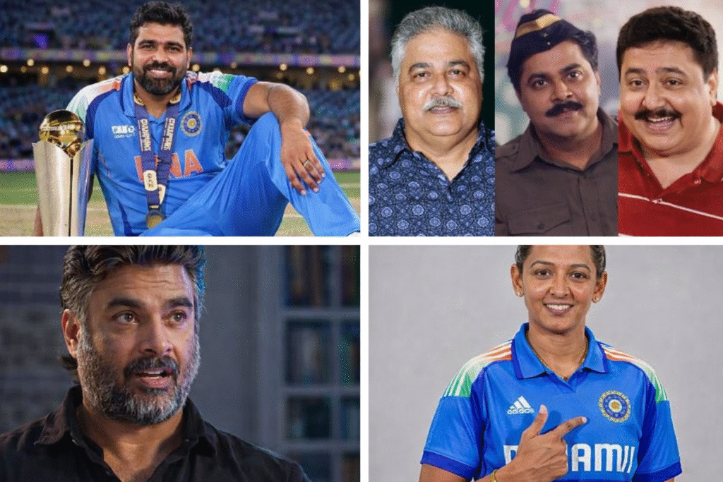 Padma Shri Awardees 2026: • Rohit Sharma • Harmanpreet Kaur • R. Madhavan • Satish Shah